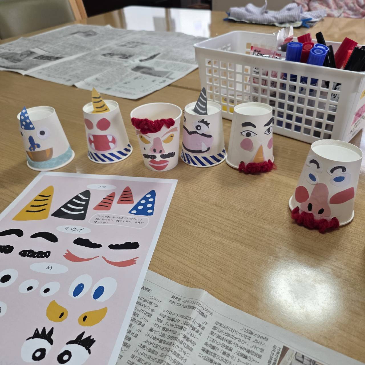 制作途中の鬼たち